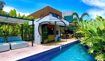 Maravilhosa casa, porteira fechada, em Alphaville Litoral Norte 1!