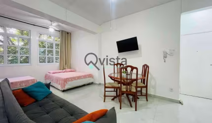 Kitnet 1 Quadra do mar, 1 Dormitório à Venda na Pitangueiras no Guarujá | QVista Inteligência Imobi