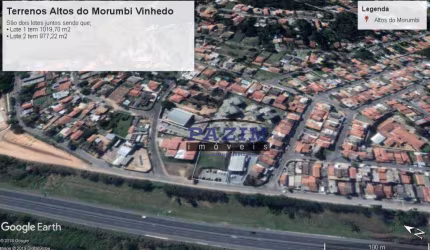 Terreno à venda, 997 m² - Altos do Morumbi - Vinhedo/SP