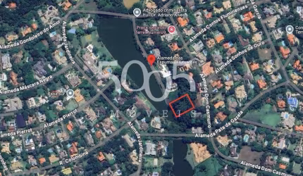 Lote com 1908m2 em aclive com frente para lago à venda no condomínio Terras de São José em Itu.