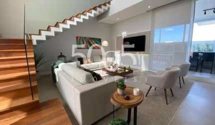 Casa de condomínio sobrado mobiliada à venda no condomínio Residencial Central Parque em Salto, 4 suítes, com 355m² de construção e 439m² de terreno.