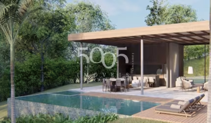 Lindo projeto por Sala03 Arquitetura e vista permanente para a área verde. Em seus 640m2 de área construída e 2186m2 de terreno, conta com 5 suítes