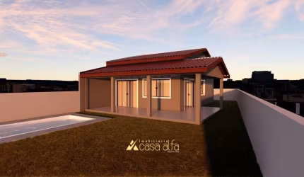 Casa com tres quartos e piscina