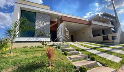Linda Casa á venda no Condomínio Soleil, 3 dormitórios(quartos) No Bairro Ondinhas - Piracicaba/SP