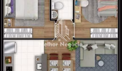 CÓD:RAP4088 - Apartamento à venda, 02 Quartos, 01 Banheiro - Pompéia, Piracicaba, SP