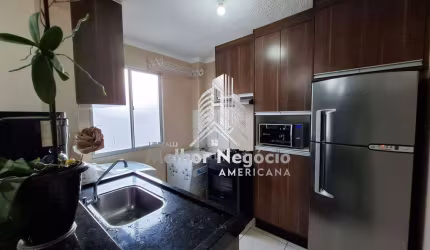 Apartamento em Americana no Jardim Bertoni de 2 dormitórios com móveis planejado aceita permuta