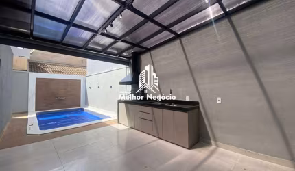 Casa à venda com 3 suítes ( 1 master) com piscina e garagem para 3 carros no Jardim Novo Cambuí -Hortolândia/SP