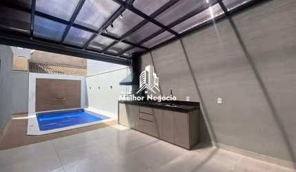 Casa à venda com 3 suítes ( 1 master) com piscina e garagem para 3 carros no Jardim Novo Cambuí -Hortolândia/SP