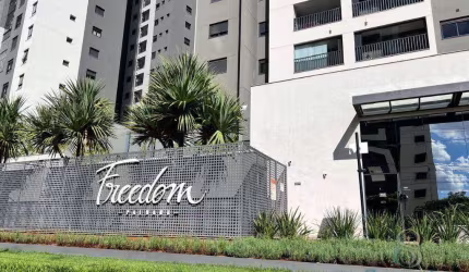 Apartamento mobiliado para alugar no Edifício Freedom Palhano - Com 1 Suite, lavabo, cozinha planejada, sala e 1 vaga  - Gleba Palhano - Londrina/PR