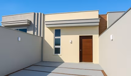 Casa térrea nova, com 2 quartos sendo 1 suíte