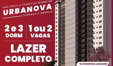 Lançamento - Apartamento de 66,14 m² - 2 Dorms 1 Suíte e 2 VAGAS - Entrada 10% mais 150 mensais e 5 Anuais - Direto com a construtora!