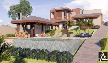 Belíssima casa em construção a venda localizada no Recanto Santa Barbara com 4 suítes!