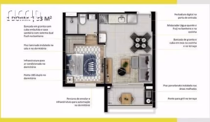 Ao lado do Shopping Colinas - Vision 150 m² - 2 dorms, suíte - Planta Garden