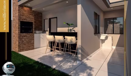 Casa com 3 quartos à venda na Travessa Cravo-Branco, Eucaliptos, Fazenda Rio Grande, 59 m2 por R$ 400.000