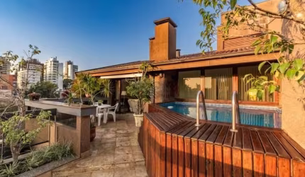 Cobertura Duplex, 3 dormitórios, 1 Suíte-Master, Piscina, com 301m2prvs., por R$ 1.600.000,00,  em Petrópolis, Porto Alegre/RS.