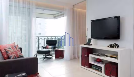 Apartamento mobiliado, 50 m², por R$ 6.200,00  para aluguel - Alphaville/SP