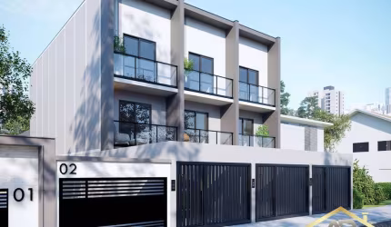 Sobrados Novos em Fase de Construção, 3 Dormitórios, 2 Vagas no Km 18.