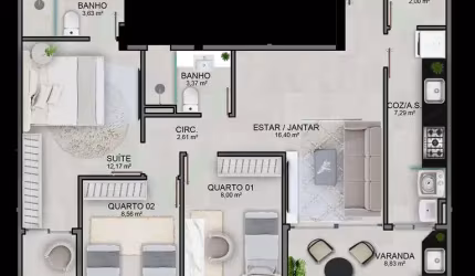 Cobertura Duplex em Jardim Camburi - Vitória ES