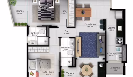 Cobertura Duplex em Jardim Camburi - Vitória ES