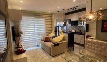 Apartamento à venda no Condomínio Gardens Living Club - 59m² - 2 dormitórios (1 suíte) - varanda gourmet envidraçada - armários planejados - 1 vaga