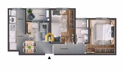 Ed. Atlanta Residence - Apartamento à venda no Ed. Atlanta Residence no bairro Caguassu - Sorocaba/SP, Zona Norte