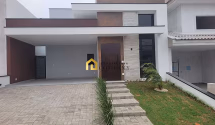 Condomínio Campos do Conde - Casa nova, fachada moderna com Spa e 3 suítes no Condomínio Campos do Conde em Sorocaba/SP