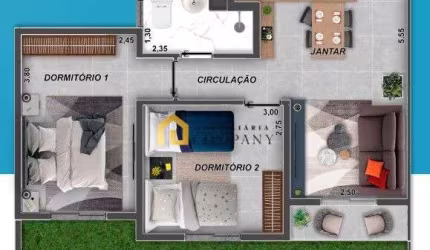Ed. Residencial Caribe (Vila Haro) - Apartamento na zona leste de Sorocaba com quintal. Entrada facilitada.