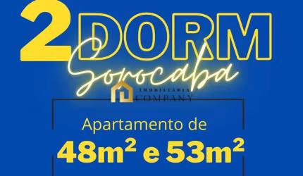 Breve lançamento: Apartamento 2 quartos, sendo 1 suíte, Zona Leste de Sorocaba.
