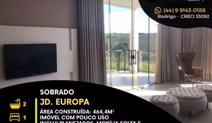 Casa com 1 quarto à venda na Rua Dosolina Boccoli da Silva, Jardim Europa, Maringá, 464 m2 por R$ 1.500.000