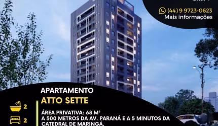 Apartamento com 2 quartos à venda na Rua Benjamin Constant, Zona 07, Maringá, 68 m2 por R$ 548.000