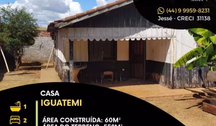 Casa com 2 quartos à venda na Rua Tangará, 93, Condomínio Solo Rico (Iguatemi), Maringá, 60 m2 por R$ 190.000