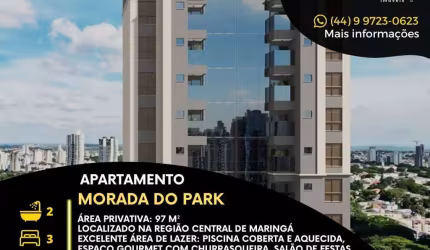Apartamento com 3 quartos à venda na Rua Santos Dumont, 1929, Zona 01, Maringá, 97 m2 por R$ 1.092.000