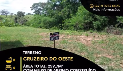 Terreno comercial à venda na Rua Ester Tavares de Souza, 341, Parque Sol Nascente, Cruzeiro do Oeste por R$ 55.000