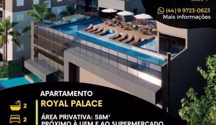Apartamento com 2 quartos à venda na Rua Ernesto Mariucci, 366, Jardim Aclimação, Maringá, 55 m2 por R$ 405.725