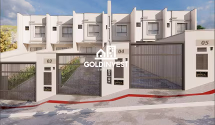 Casa com 2 Suítes, 2 vagas de garagem e amplo espaço nos fundos. Unidades 2 e 3.