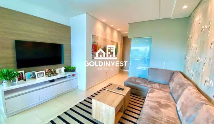 Apartamento semi mobiliado no Bairro São Luiz com 126 m², 3 quartos sendo 1 suíte, escritório, 2 vagas, com piscina, academia, salão de festas