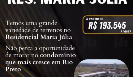 Terreno em Condomínio para Venda em São José do Rio Preto, Residencial Maria Júlia