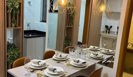 Apartamento de 2 Dormitórios, 36 m², Mobiliado e com Vaga Premium em Condomínio Fechado