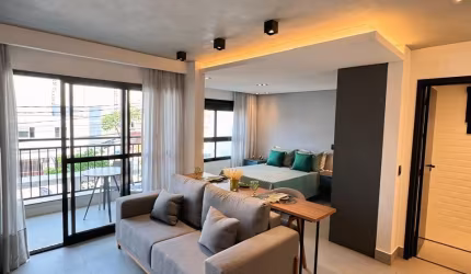 APARTAMENTO DE 71m², 1 DORMITÓRIO, VAGA E TOTALMENTE MOBILIADO