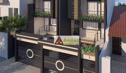 Novo Sobrado 3 suítes 4 vagas Espaço Gourmet 203,39m² a/const. à venda por R$ 1.380.000 - Santa Teresinha - São Paulo/SP