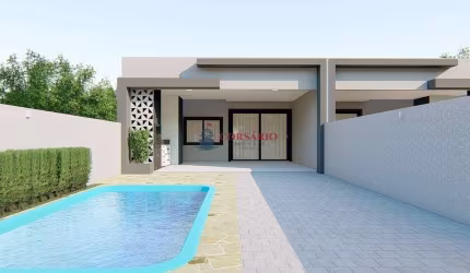 Casas novas com piscina a venda Balneário Leblon