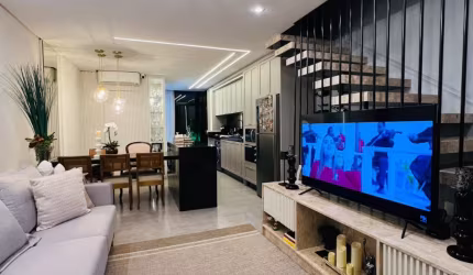 Lindo sobrado com duas suítes finamente mobiliado