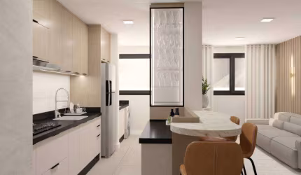 Apartamento com 2 vagas e 2 dormitórios para alugar, 75 m² por R$ 3.350/mês - Trianon - Guarapuava/PR