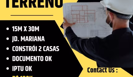 Vendo terreno 450m no Jardim Mariana em Cuiabá, oportunidade.