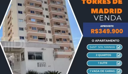 Apartamento à Venda no Edifício Torres de Madri, Residencial em 3 torres de 7 andares.