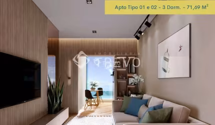 LANÇAMENTO! APARTAMENTO 3 DORMITÓRIOS EM FRENTE A PRAIA EM BERTIOGA/SP
