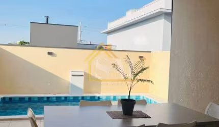 Lindo Sobrado no Park Real em um condomínio muito bem localizado em Indaiatuba, com Piscina e aquecimento Solar!