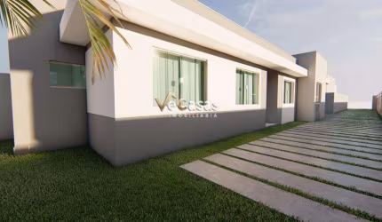 Linda casa linear, 3 quartos (1 suíte)