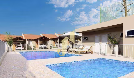 CASA A VENDA NO CONDOMÍNIO RESIDENCIAL FLOR DE LIZ COM 2 DOMITÓRIOS