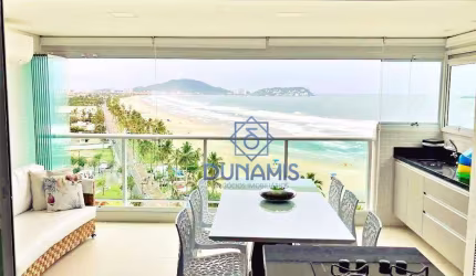 Apartamento VISTA MAR E VARANDA GOURMET na Praia da Enseada